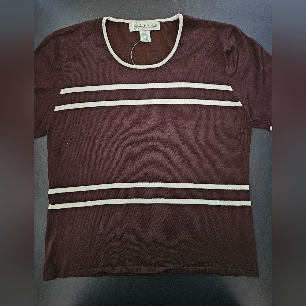 NWT - Silk Blend Stretch Chocolate Austin Reed Jersey - Size XL